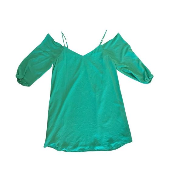 Naked Zebra green cold shoulder dress size medium - Picture 1 of 4